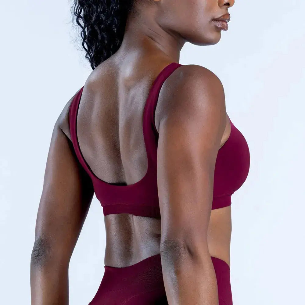 NCLAGEN Impact Scoop Back Bra High Support Yoga Tops Women Push-up Gym Clothes Pilates Sports Underwear Quick Dry Workout Vest