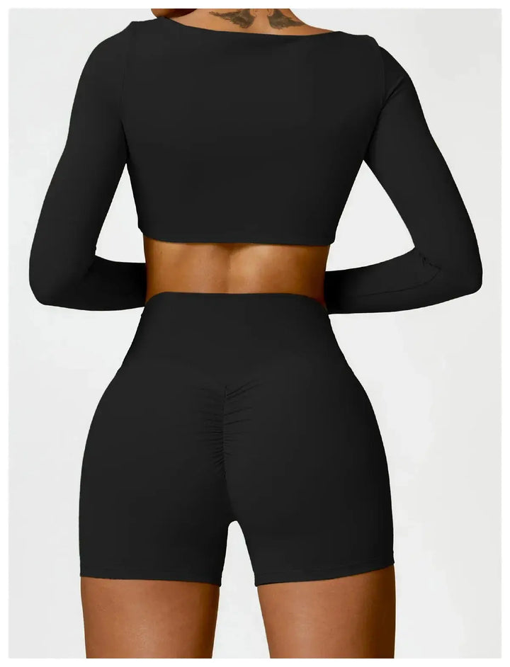 Women Yoga Sports Set Quick Dry 2 Piece Gym Outfit