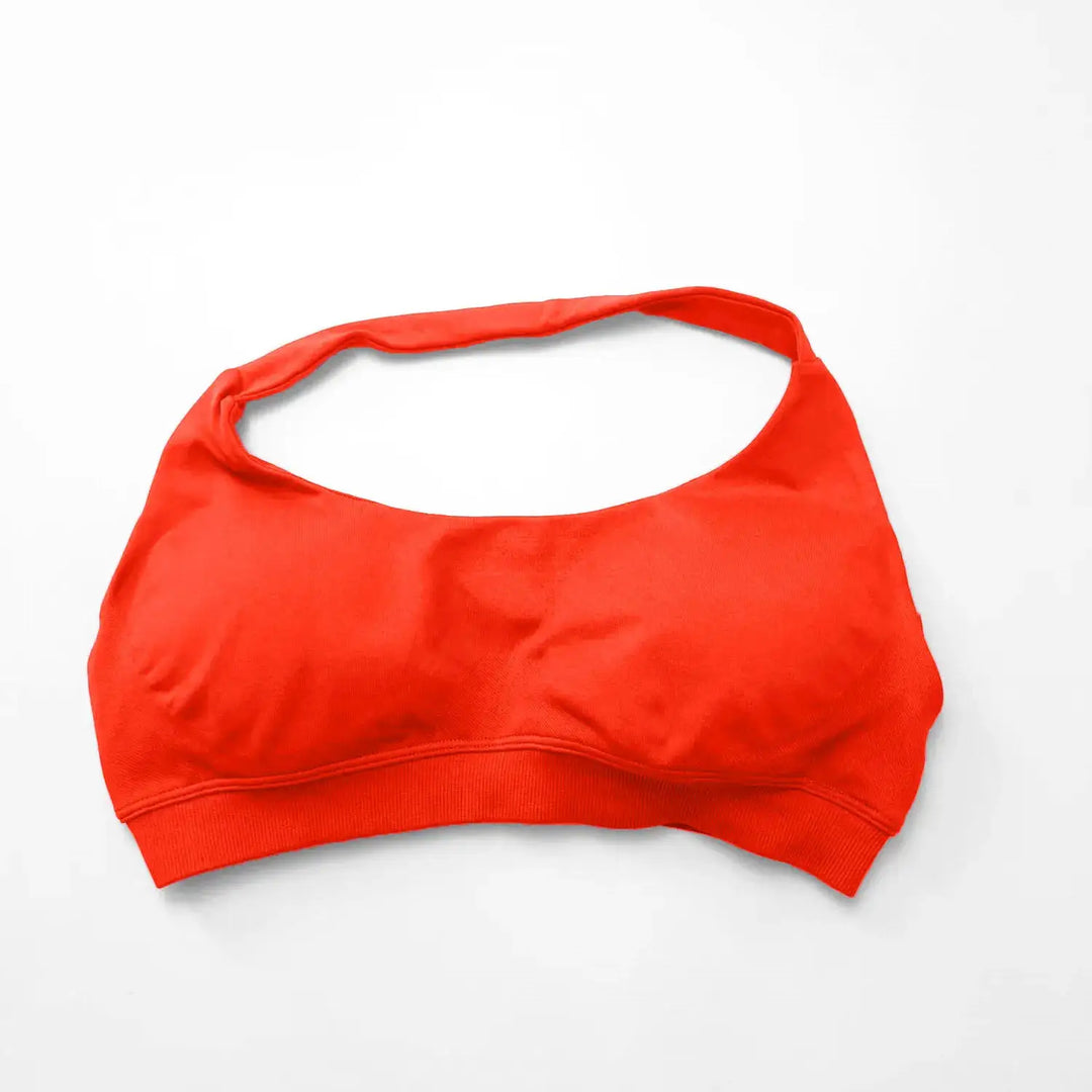 NCLAGEN Impact Sports Bra Women Seamless Halter Top High Support Push-up Open Back Gym wear Fitness Yoga Workout underwear