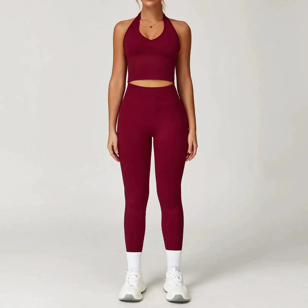 2/3/4PCS Yoga Set Gym Clothes Sportswear Seamless Yoga Suits For Women Fitness Long Sleeved Tracksuits Sports Bra Gym Leggings