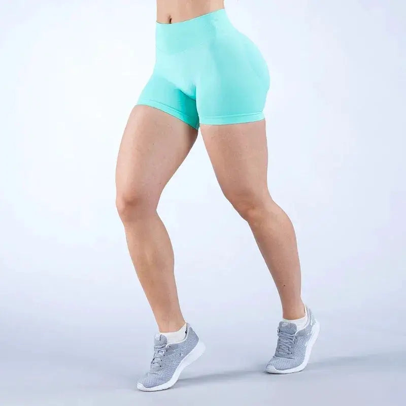 Womens Seamless Scrunch Butt Biker Shorts For Yoga Wear