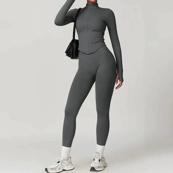 2/3/4PCS Yoga Set Gym Clothes Sportswear Seamless Yoga Suits For Women Fitness Long Sleeved Tracksuits Sports Bra Gym Leggings
