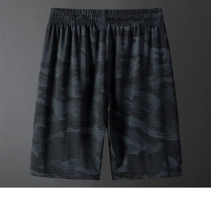 Plus Size Men Running Shorts Camouflage Breathable Gym Wear