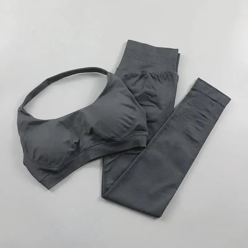 Seamless High Elastic Yoga Set Women 2 Piece Sportswear