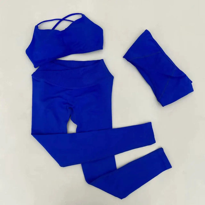 Yoga Vision Shrug 3 Pieces Top Leggings Gym Set Women&