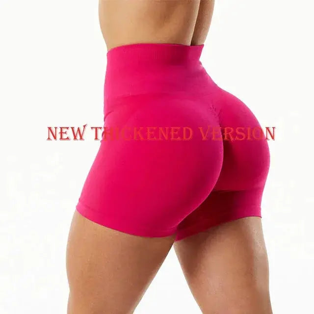 High Waist Scrunch Butt Seamless Yoga Shorts For Women