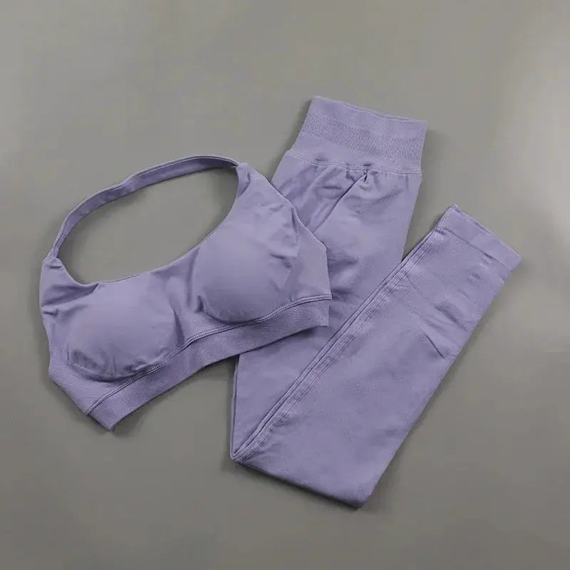 Seamless High Elastic Yoga Set Women 2 Piece Sportswear