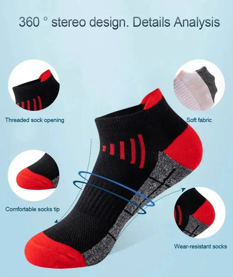 Unisex Organic Cotton Ankle Socks Breathable Sports Casual