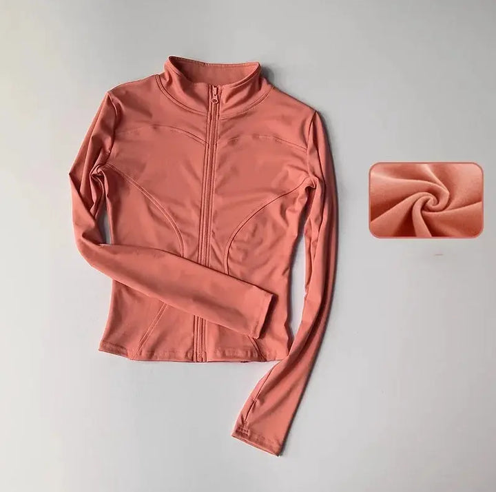 Outdoor Sports Long Sleeve Women Slim Yoga Top For Active