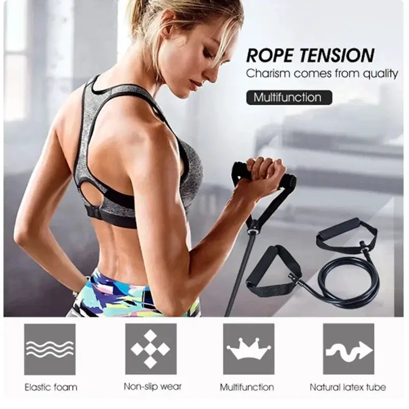 120CM Level 5 Tensile Yoga Chest Expansion Rubber Tube