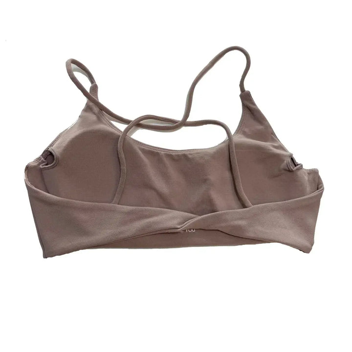Seamless Backless Sports Bra For Women Medium Support Crop