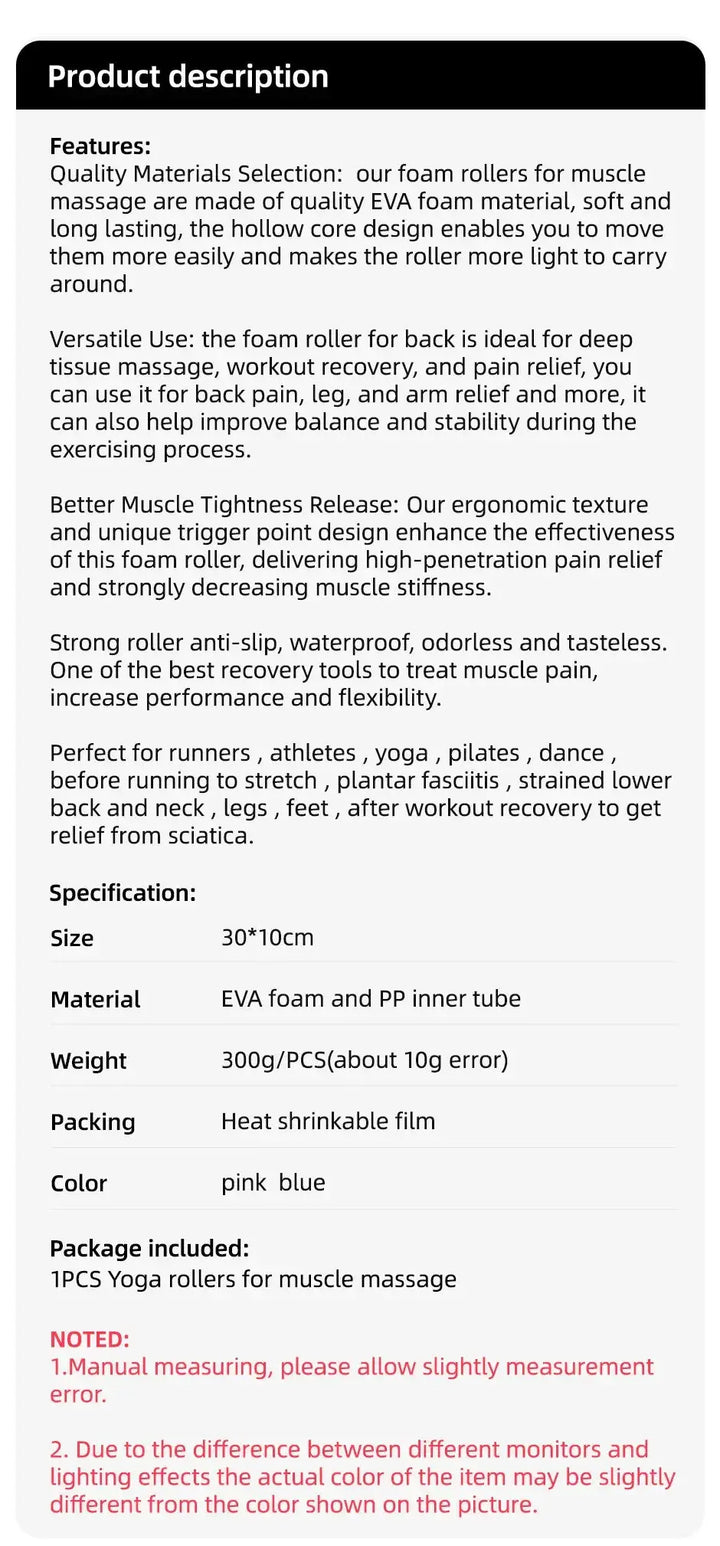 Foam Roller For Deep Tissue Massage And Back Pain Relief