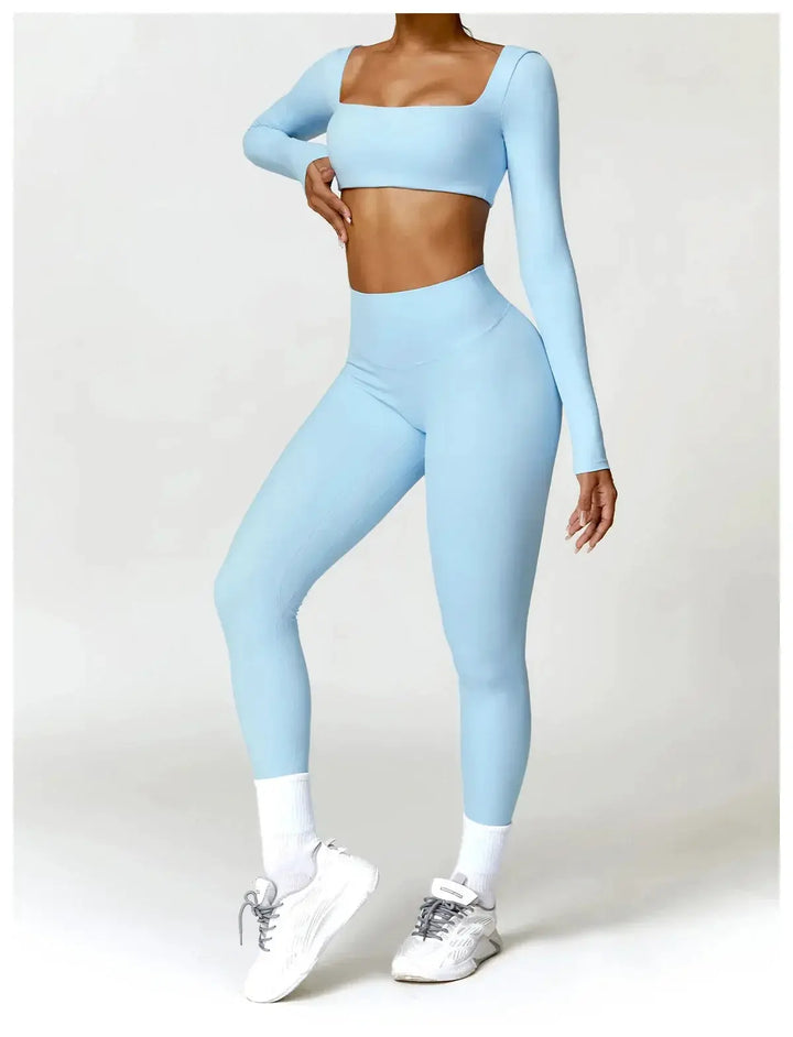 Women Yoga Sports Set Quick Dry 2 Piece Gym Outfit