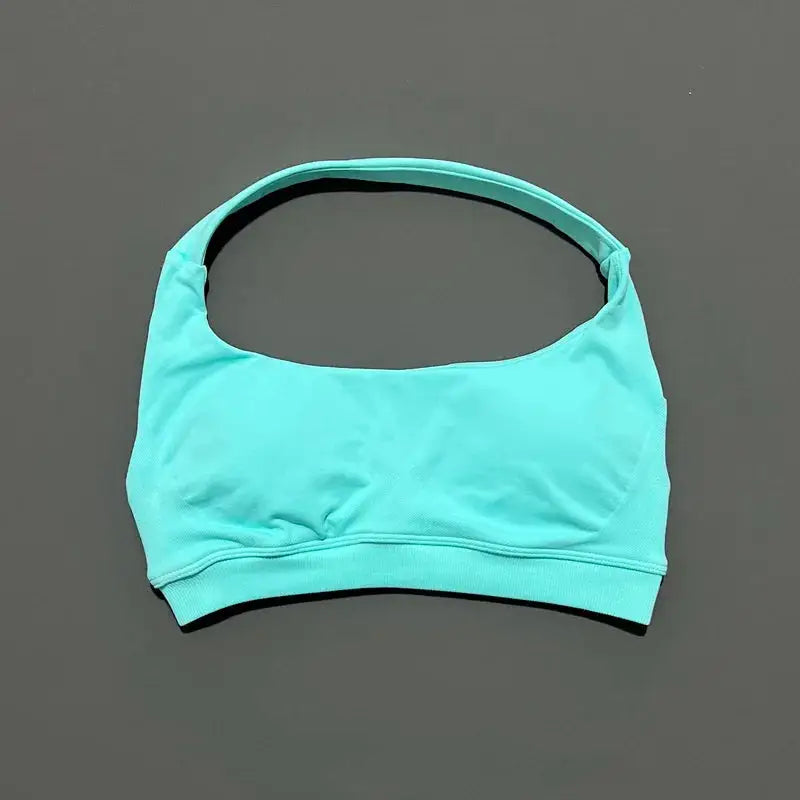 Sports Bra Women Seamless Yoga Halter Bra Top High Support Open Back Bra Fitness Push-up Activewear Workout Gym Underwear