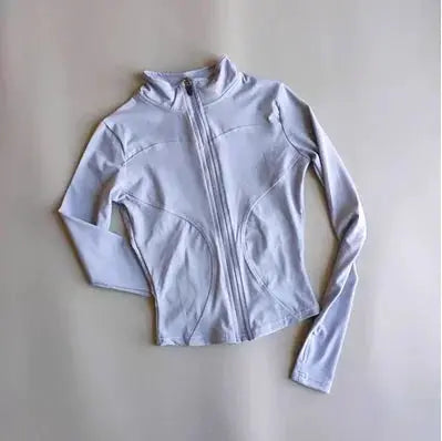 Slim Fit Sports Jacket Stand Collar Zipper Coat Sports Fitness Yoga Clothing Plus Velvet Jacket Slimming Quick-drying Top Suit