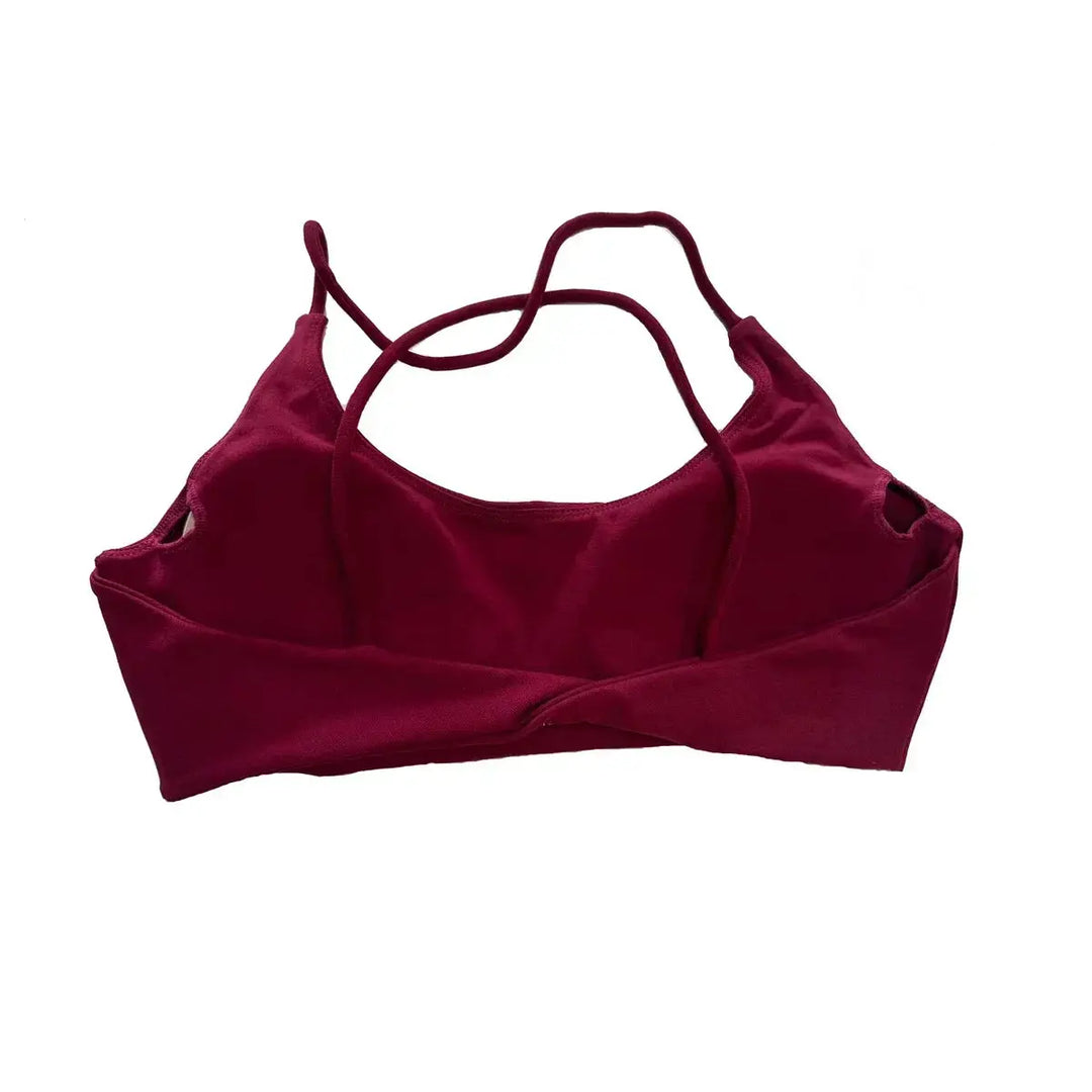 Seamless Backless Sports Bra For Women Medium Support Crop