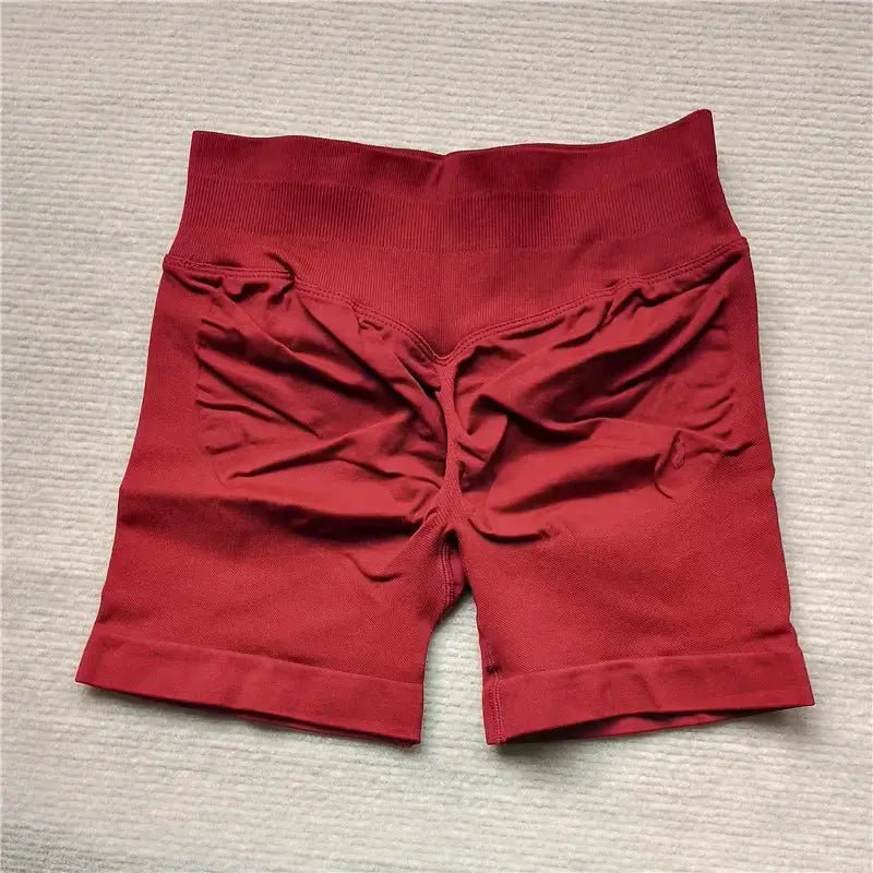 Womens Seamless Scrunch Butt Biker Shorts For Yoga Wear