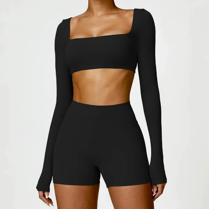 Women Yoga Sports Set Quick Dry 2 Piece Gym Outfit