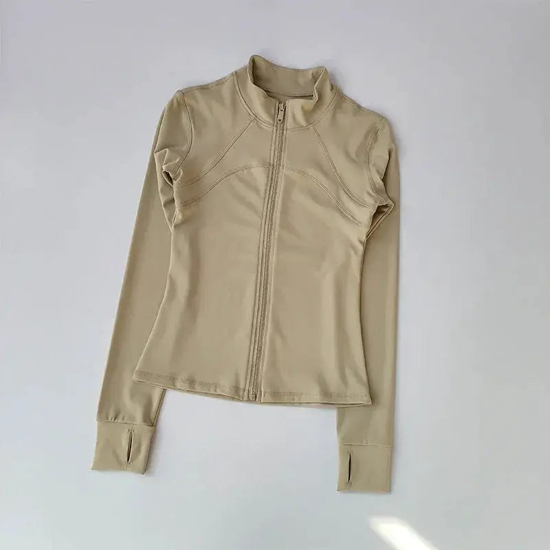 Yoga Suit Women High End Standing Collar Long Sleeve Jacket