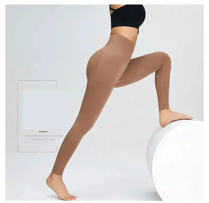 Nude Yoga Pants Women High Waist Seamless Hip Lifting