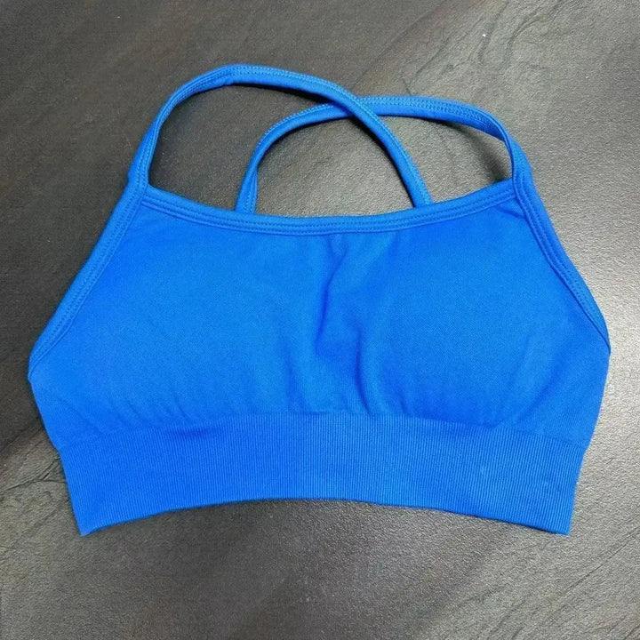 Seamless Backless Sports Bra For Women Medium Support Crop