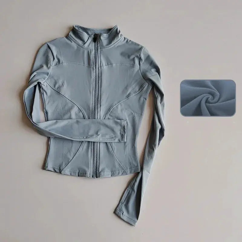 Outdoor Sports Long Sleeve Women Slim Yoga Top For Active