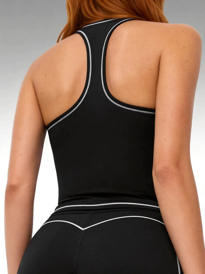 Airila 2-Piece Yoga Set, Racing Vest Yoga Shorts, Outdoor Sports Shorts, Removable Pads, 4-Way Stretch Fitness Shorts