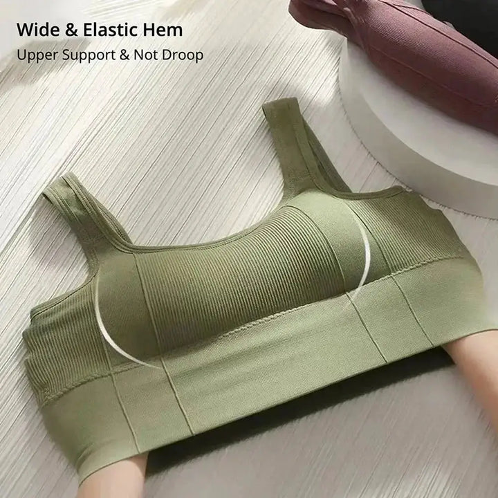 Seamless Crop Tops for Women with Built In Bra Support