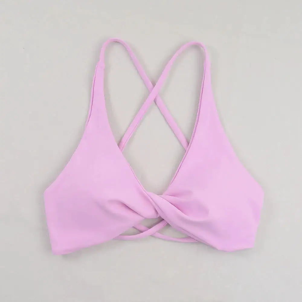 Sexy Slim Shoulder Straps Somfortable High Stretch Sports Underwear Gym Workout Breathable Detachable Yoga Bra