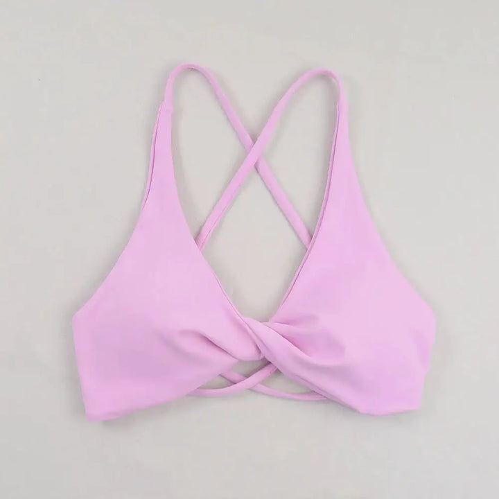 Sexy Slim Shoulder Straps Somfortable High Stretch Sports Underwear Gym Workout Breathable Detachable Yoga Bra