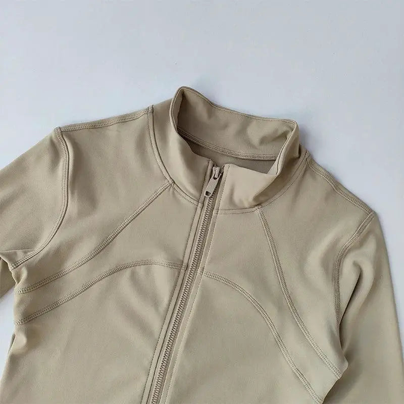 Yoga Suit Women High End Standing Collar Long Sleeve Jacket