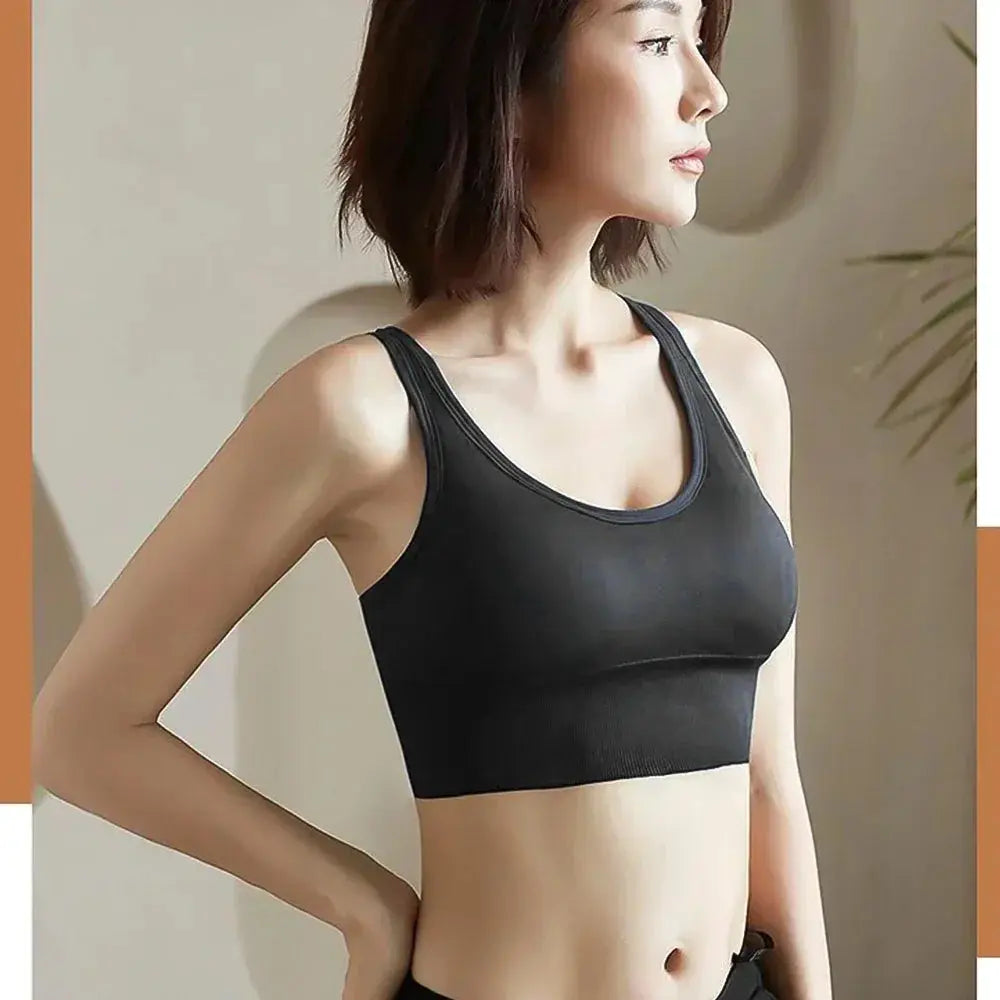 Seamless Shockproof Women Yoga Bra Tank Top Fitness