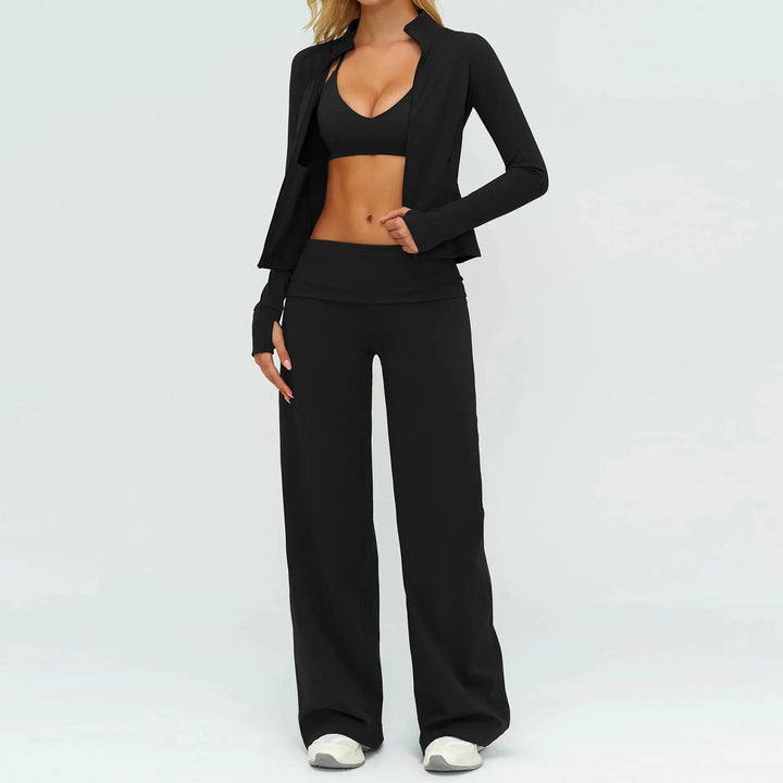 2/3PCS Yoga Set Women Tracksuit Workout Sportswear Gym Clothing Fitness Long Sleeve High Waist Leggings Sports Suit Yoga Outfits