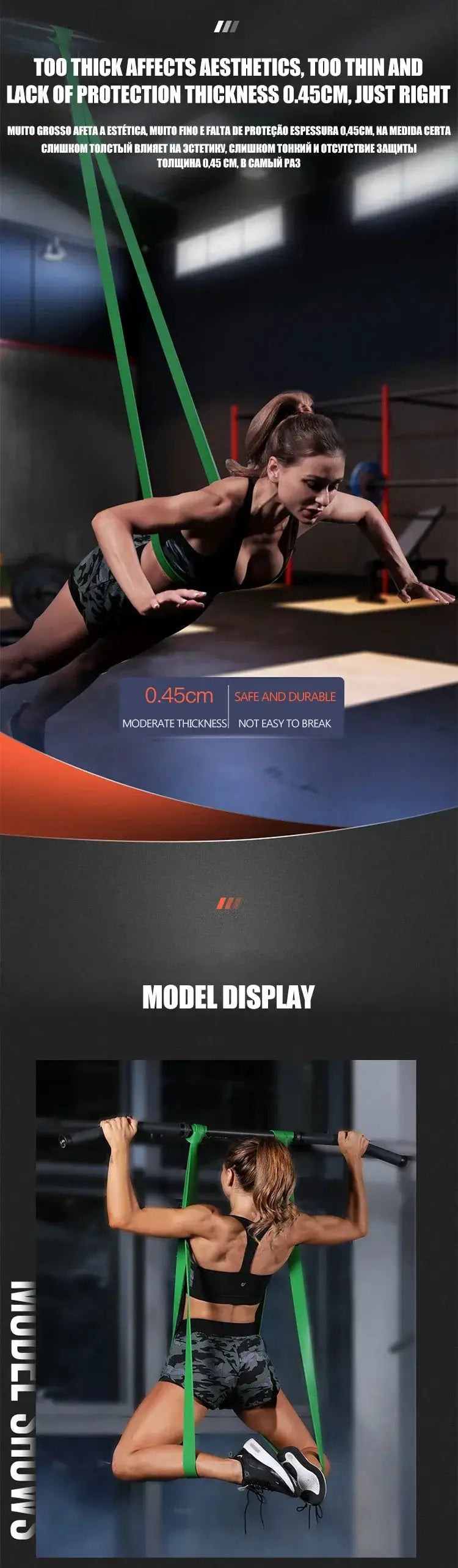 Durable Latex Resistance Bands For Full Body Fitness