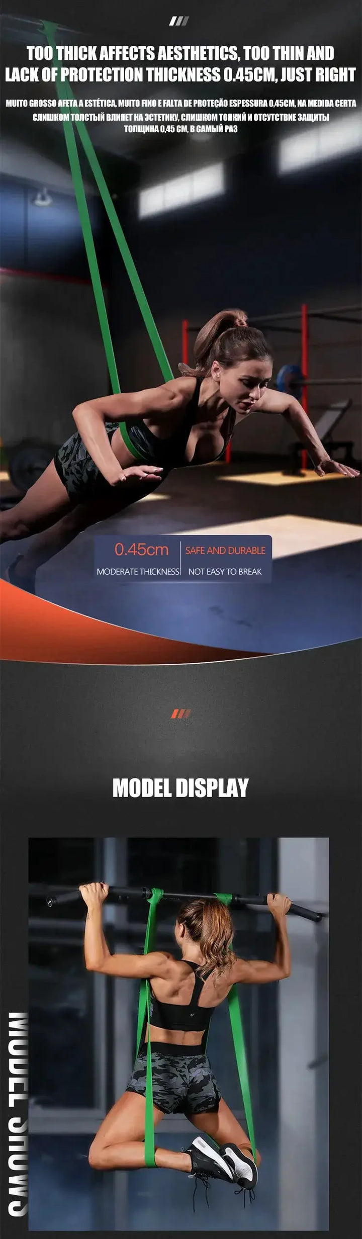 Durable Latex Resistance Bands For Full Body Fitness