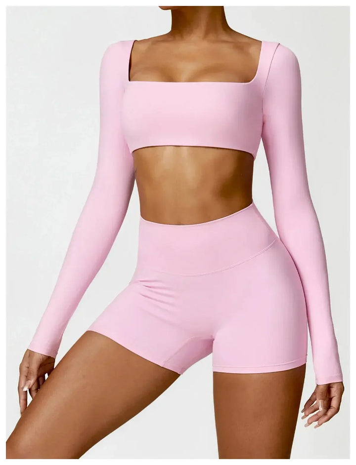 Women Yoga Sports Set Quick Dry 2 Piece Gym Outfit
