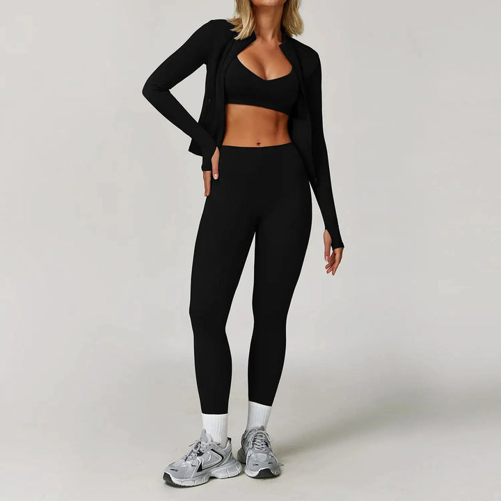 2/3PCS Yoga Suit Sports Set Gym Set Women Tracksuit Running Workout Clothes Long Sleeve Sports Bra Athletic Wear Yoga Clothing