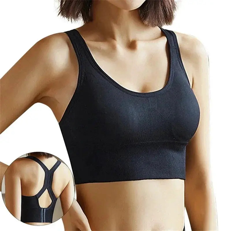 Seamless Shockproof Women Yoga Bra Tank Top Fitness