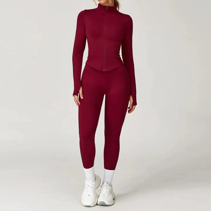 2/3/4PCS Yoga Set Gym Clothes Sportswear Seamless Yoga Suits For Women Fitness Long Sleeved Tracksuits Sports Bra Gym Leggings