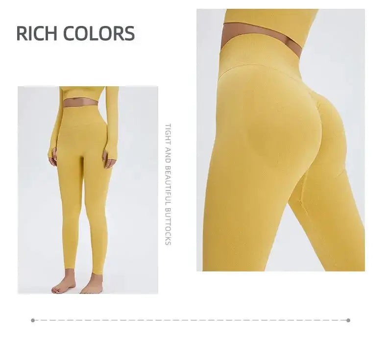 Nude Yoga Pants Women High Waist Seamless Hip Lifting
