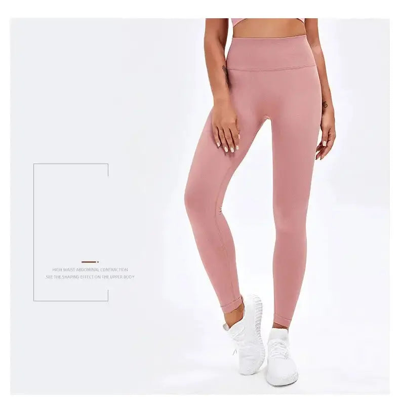 Nude Yoga Pants Women High Waist Seamless Hip Lifting