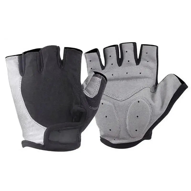Half Finger Cycling Gloves Unisex Anti Slip Breathable Shock