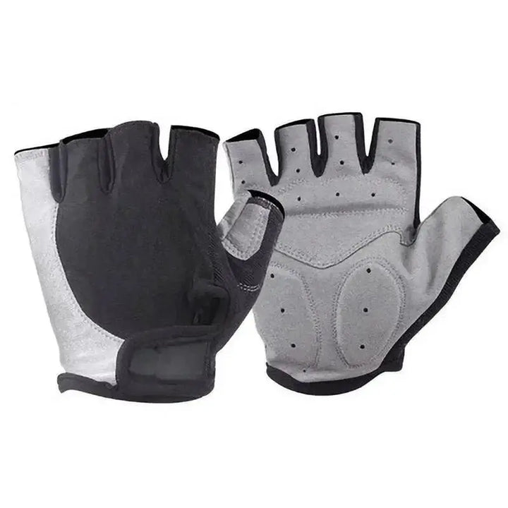 Half Finger Cycling Gloves Unisex Anti Slip Breathable Shock