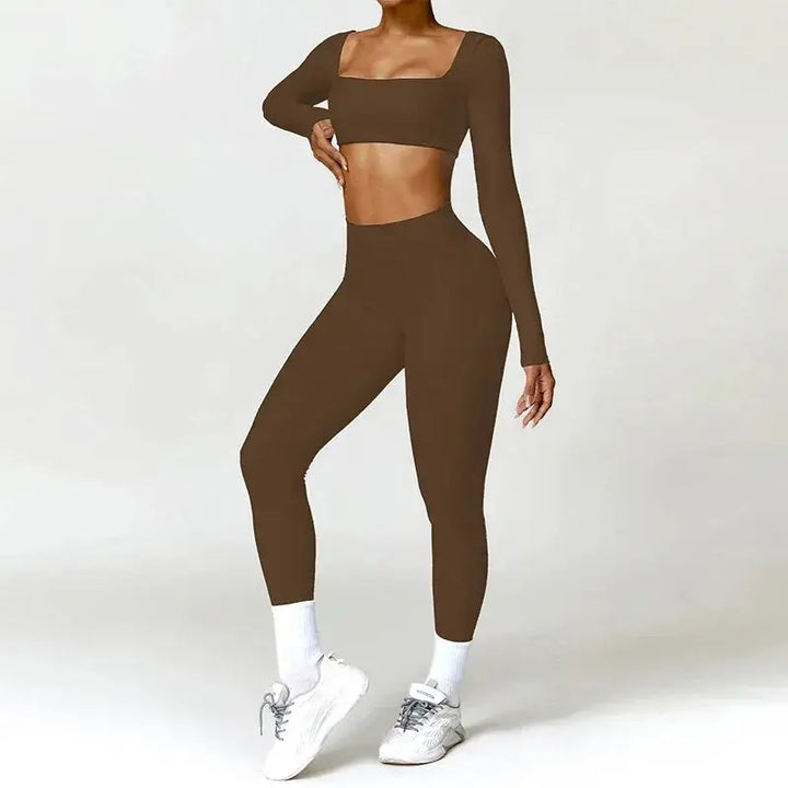 Women Yoga Sports Set Quick Dry 2 Piece Gym Outfit