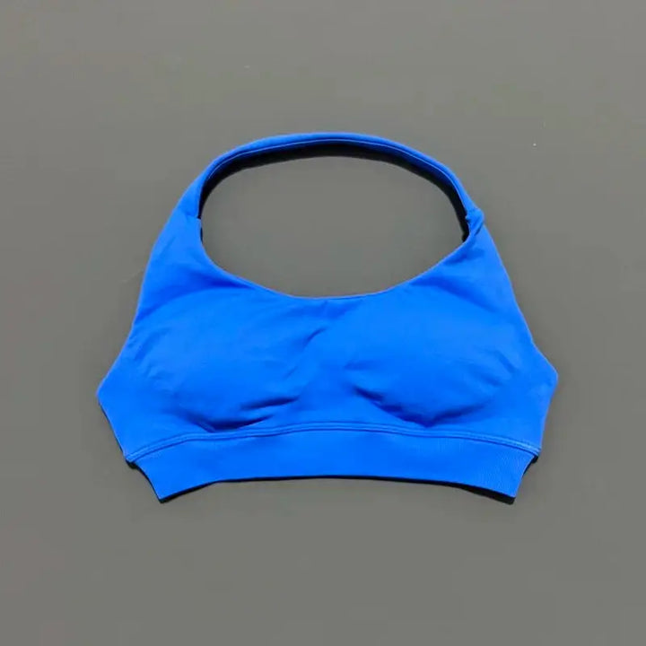 Sports Bra Women Seamless Yoga Halter Bra Top High Support Open Back Bra Fitness Push-up Activewear Workout Gym Underwear