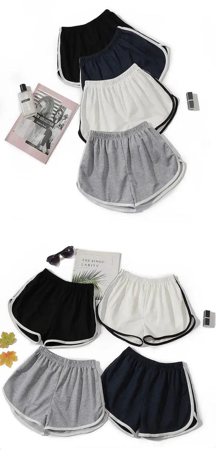 High-Waisted Quick-Dry Elastic Shorts for Women Activewear