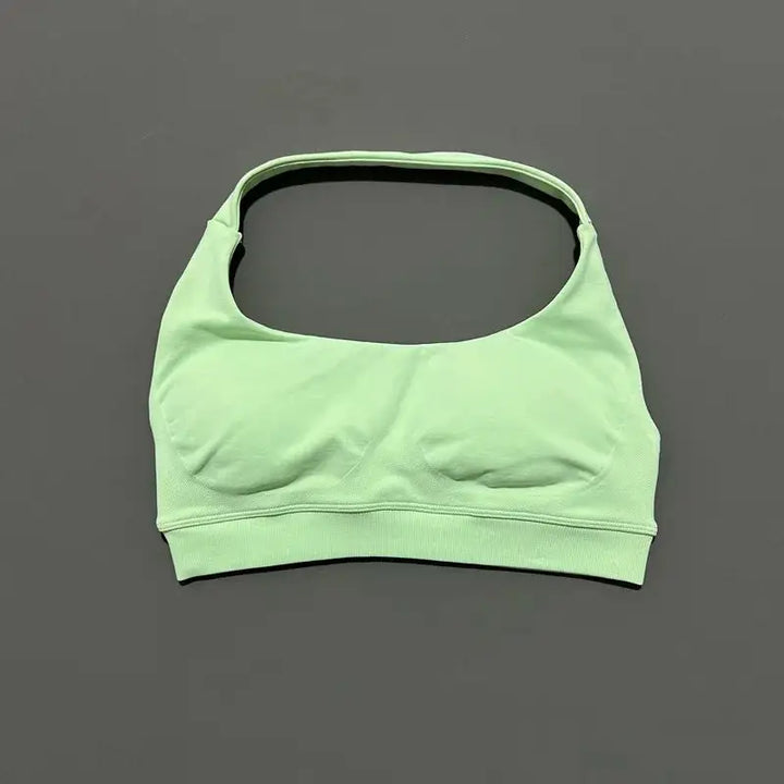 Sports Bra Women Seamless Yoga Halter Bra Top High Support Open Back Bra Fitness Push-up Activewear Workout Gym Underwear