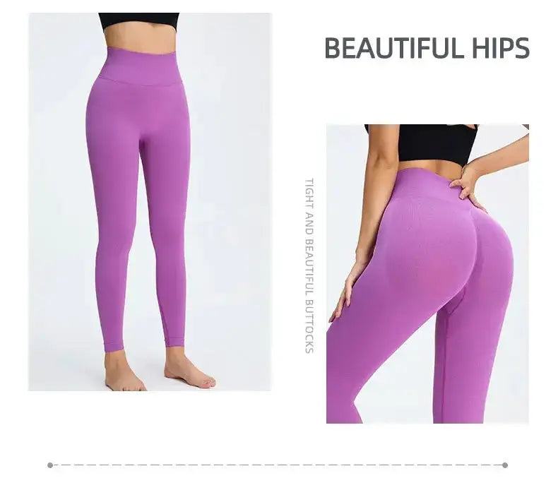Nude Yoga Pants Women High Waist Seamless Hip Lifting