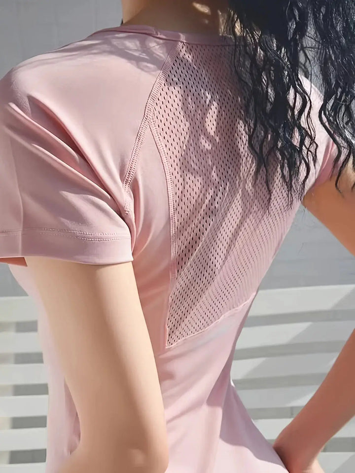 Summer Breathable Women Sports T Shirt Back Fitness Wear