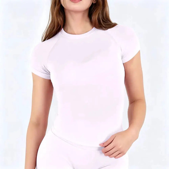 NCLAGEN Sport Shirt Women Fitness Impact Short Sleeve Top Gym Workout Yoga Blouse Quick Dry Breathable Running Tee Versatile Top